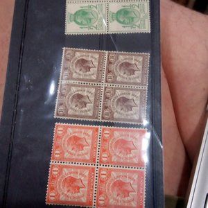GB KG V 1929 3 blocks of 4